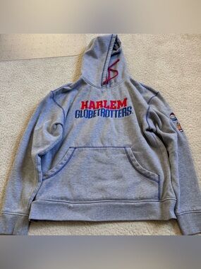 Harlem Globetrotters Gray Red Blue Hooded Sweatshirt Hoodie
